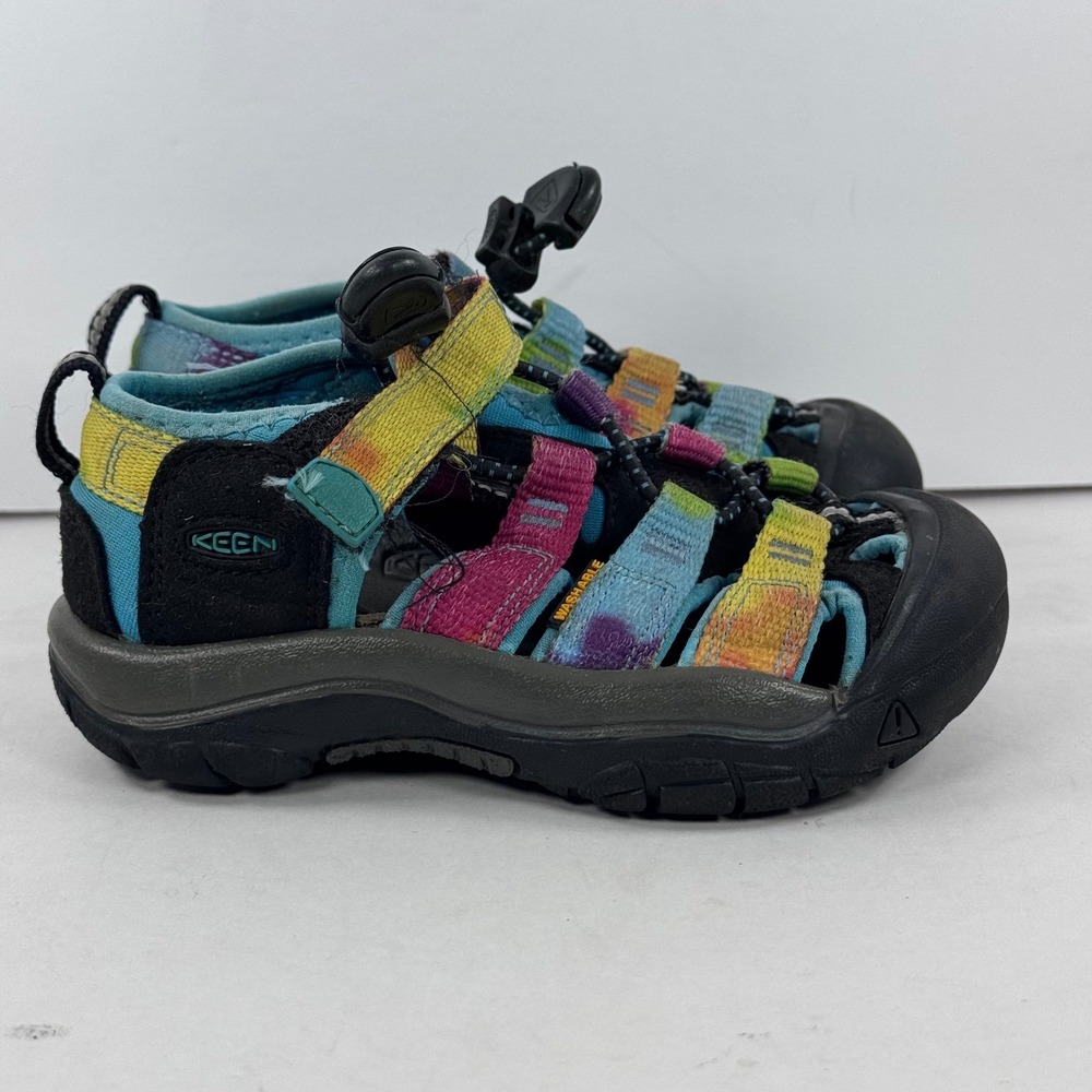 Keen Newport H2 Kids Size 9 Tie Dye Blue Pink Yellow Water Sandals 1018447